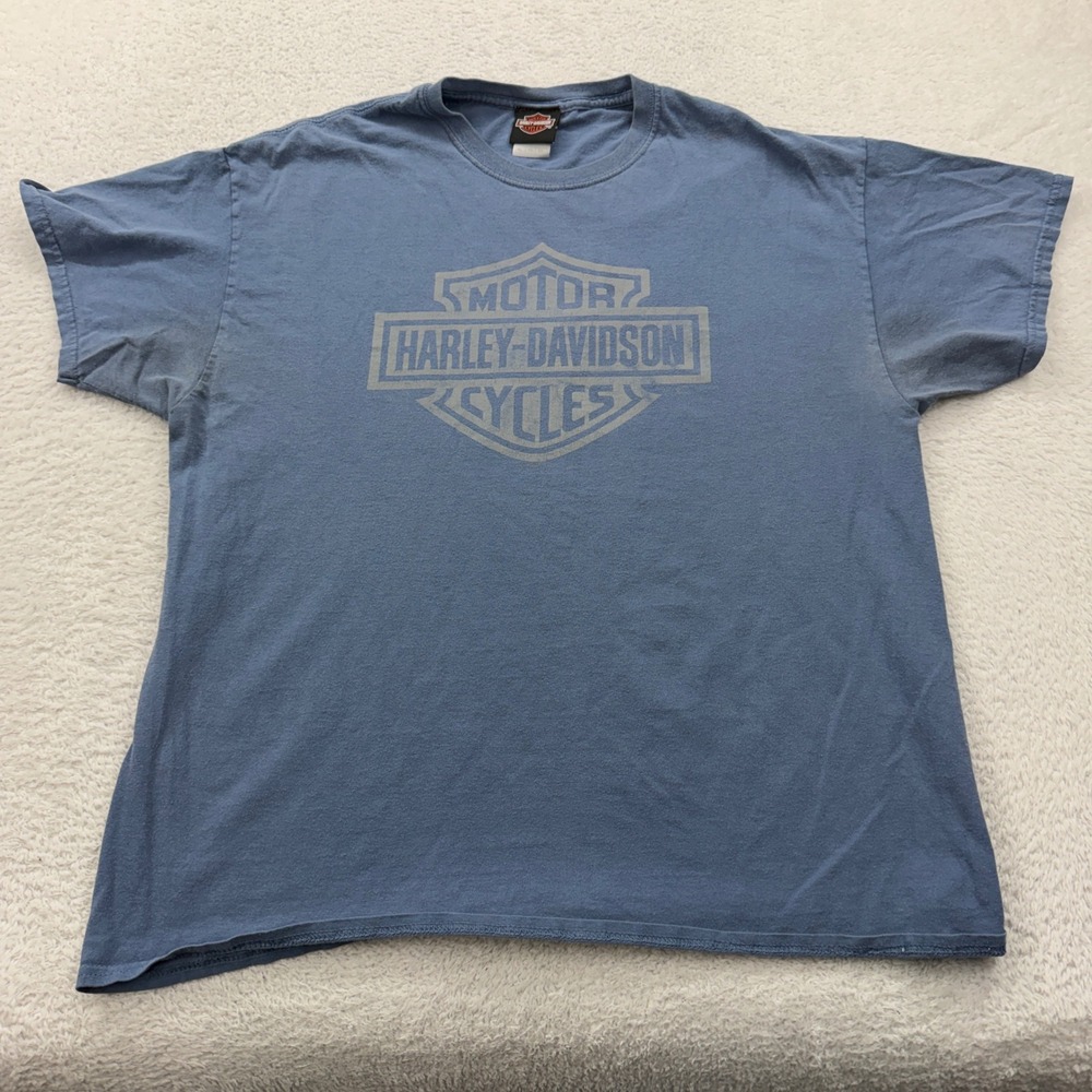 Harley-Davidson Barnett El Paso Texas Graphic T-Shirt Mens XL Blue Biker Tee